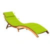 Image de Chaise Longue de Jardin avec Coussin Chaise Longue d'Extérieur Bain de Soleil de Patio Terrasse Piscine Balcon Bois 3061583