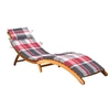 Image de Chaise longue de jardin avec coussin Bois d acacia solide