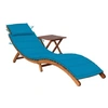 Image de Chaise longue de jardin avec table et coussin Bois d acacia