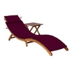 Image de Chaise longue rouge en acacia L. 55 cm H. 40 cm non pliable