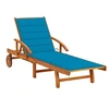 Image de Chaise longue de jardin avec coussin Bois d acacia solide