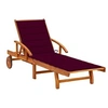 Image de Chaise longue de jardin avec coussin Bois d acacia solide