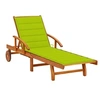 Image de Chaise longue en acacia H. 30 cm L. 200 cm vert non empilable non pliable