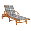 Image de Chaise longue de jardin avec coussin Bois d acacia solide