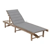 Image de Chaise longue gris L. 200 cm H. 30 cm en bambou non empilable non pliable