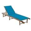 Image de Chaise longue en bambou H. 30 cm L. 200 cm bleu non empilable non pliable