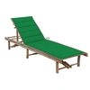 Image de Chaise longue L. 200 cm vert en bambou H. 30 cm non empilable non pliable