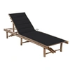 Image de Chaise longue de jardin avec coussin Bambou