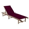 Image de Chaise longue rouge L. 200 cm en bambou H. 30 cm non empilable non pliable