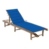 Image de Chaise longue de jardin avec coussin Bambou
