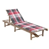 Image de Chaise longue marron H. 30 cm L. 200 cm en bambou non empilable non pliable