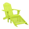 Image de Chaise exterieur empilable non pliable H. 88.5 cm en bois vert