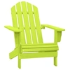 Image de Chaise en bois massif non pliable H. 89.5 cm exterieur vert
