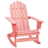 Image de Chaise à bascule de jardin Adirondack bois de sapin massif rose