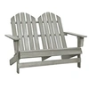 Image de Chaise de jardin Adirondack 2 places bois de sapin massif gris