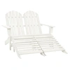 Image de Chaise de jardin Adirondack 2 places et repose pied sapin blanc