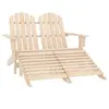 Image de Chaise de jardin Adirondack 2 places et repose pied sapin