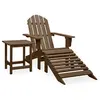 Image de Chaise en bois massif non pliable H. 45 cm exterieur vert