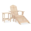 Image de Chaise de jardin Adirondack avec repose pied et table Sapin