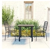 Image de 3-delige Tuinset glas en staal zwart3060207