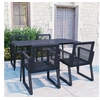 Image de Ensemble à manger d extérieur 5 pcs Rotin PVC Noir