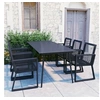 Image de Ensemble à manger d extérieur 7 pcs Rotin PVC Noir