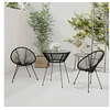 Image de Ensemble à Dîner d'Extérieur 3 pcs Mobilier de Salle à Manger de Jardin Table et Chaises de Repas de Terrasse Patio 3060279