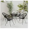 Image de Ensemble à Dîner d'Extérieur 5 pcs Mobilier de Salle à Manger de Jardin Table et Chaises de Repas de Terrasse Patio 3060280