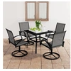 Image de Ensemble de Salle à Manger de Jardin 5 pcs Mobilier à Dîner d'Extérieur Salon de Jardin Table et Chaises de Patio 3060282