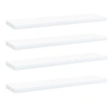 Image de Wandschappen 4 st 40x10x1,5 cm bewerkt hout wit805122
