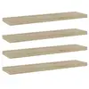 Image de Wandschappen 4 st 40x10x1,5 cm bewerkt hout sonoma eikenkleurig805128