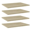 Image de Wandschappen 4 st 40x30x1,5 cm bewerkt hout sonoma eikenkleurig805160