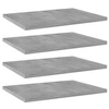 Image de Wandschappen 4 st 40x30x1,5 cm bewerkt hout betongrijs805162