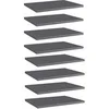 Image de Wandschappen 8 st 40x30x1,5 cm bewerkt hout hoogglans grijs805169