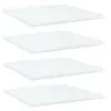 Image de Panneaux de Bibliothèque 4 pcs, Etagère Murale Flottante, Plaque d'Etagère de Rangement Salon Intérieur, Blanc Bois d'Ingénierie