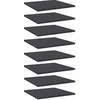 Image de Wandschappen 8 st 40x40x1,5 cm bewerkt hout grijs805175
