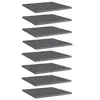 Image de Wandschappen 8 st 40x40x1,5 cm bewerkt hout hoogglans grijs805185
