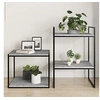 Image de Panneaux de Bibliothèque 8 pcs, Etagère Murale Flottante, Plaque d'Etagère de Rangement Salon Intérieur, Gris Béton Bois d'Ingénierie