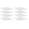 Image de Wandschappen 8 st 40x50x1,5 cm bewerkt hout hoogglans wit805197
