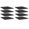 Image de Wandschappen 8 st 40x50x1,5 cm bewerkt hout hoogglans zwart805199