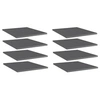 Image de Wandschappen 8 st 40x50x1,5 cm bewerkt hout hoogglans grijs805201