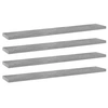 Image de Wandschappen 4 st 60x10x1,5 cm bewerkt hout betongrijs805210