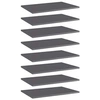 Image de Panneaux de Bibliothèque 8 pcs, Etagère Murale Flottante, Plaque d'Etagère de Rangement Salon Intérieur, Gris Brillant Bois d'Ingénierie