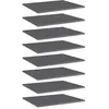 Image de Wandschappen 8 st 60x50x1,5 cm bewerkt hout hoogglans grijs805281