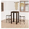 Image de 3-delige Tuinbarset met kussens poly rattan bruin3064774