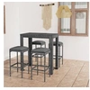 Image de 5-delige Tuinbarset met kussens poly rattan grijs3064782