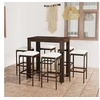Image de Ensemble de Bar de Jardin 7 pcs avec Coussins Mobilier de Bistrot Ensemble de Salle à Manger d'Extérieur Salon de 3064783