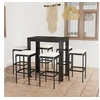 Image de Ensemble de Bar de Jardin 7 pcs avec Coussins Mobilier de Bistrot Ensemble de Salle à Manger d'Extérieur Salon de 3064784