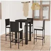 Image de 5-delige Tuinbarset met kussens poly rattan zwart3064794