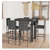 Image de 7-delige Tuinbarset met kussens poly rattan grijs3064799